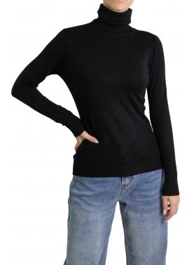 Maglia collo alto tinta unita 